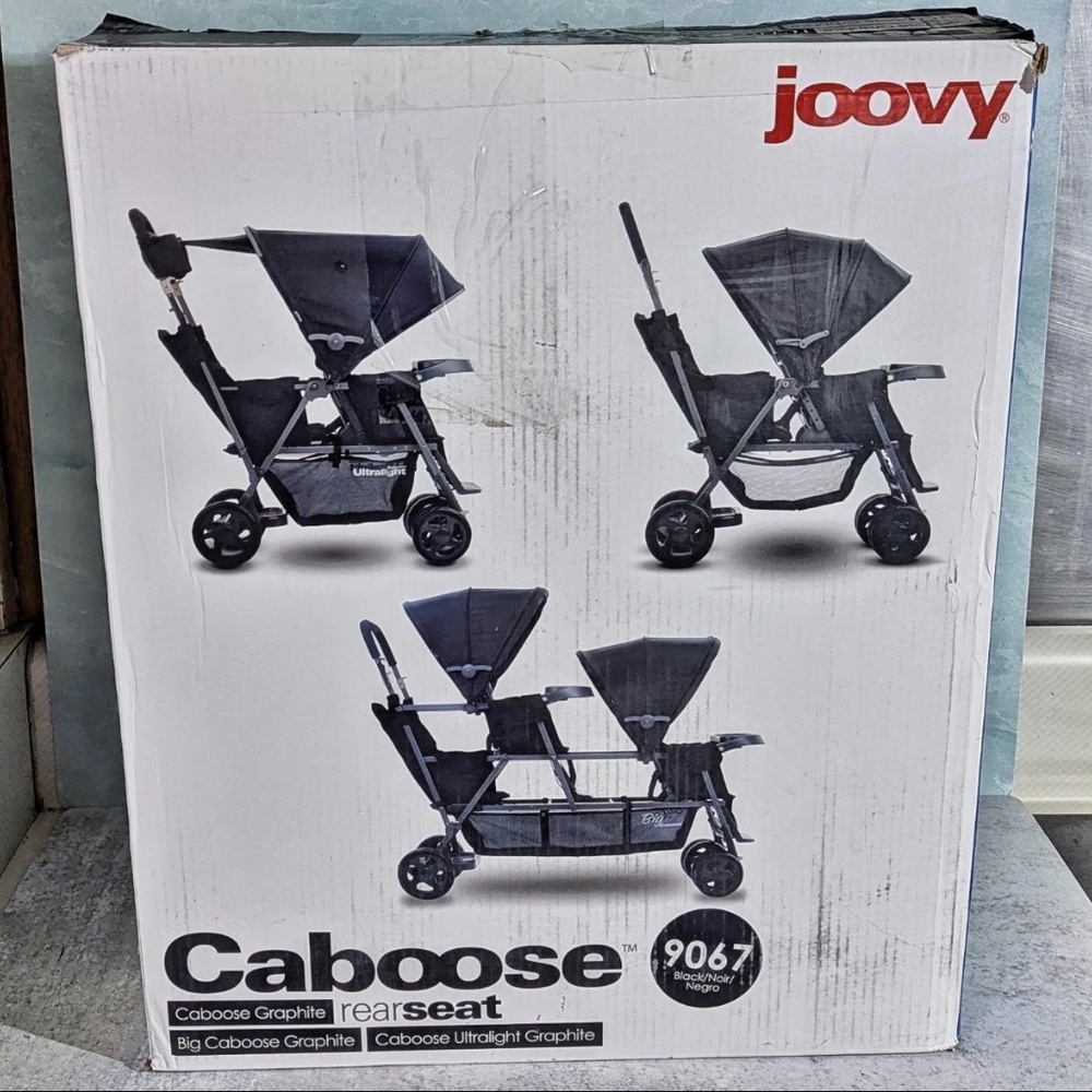 joovy Caboose Graphite Rear Seat Black 9067 Stroller Accessory Infant Toddler